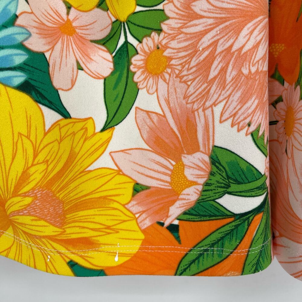 Great Jones Hawaiian Floral Romper Size XS Orange - Picture 8 of 14